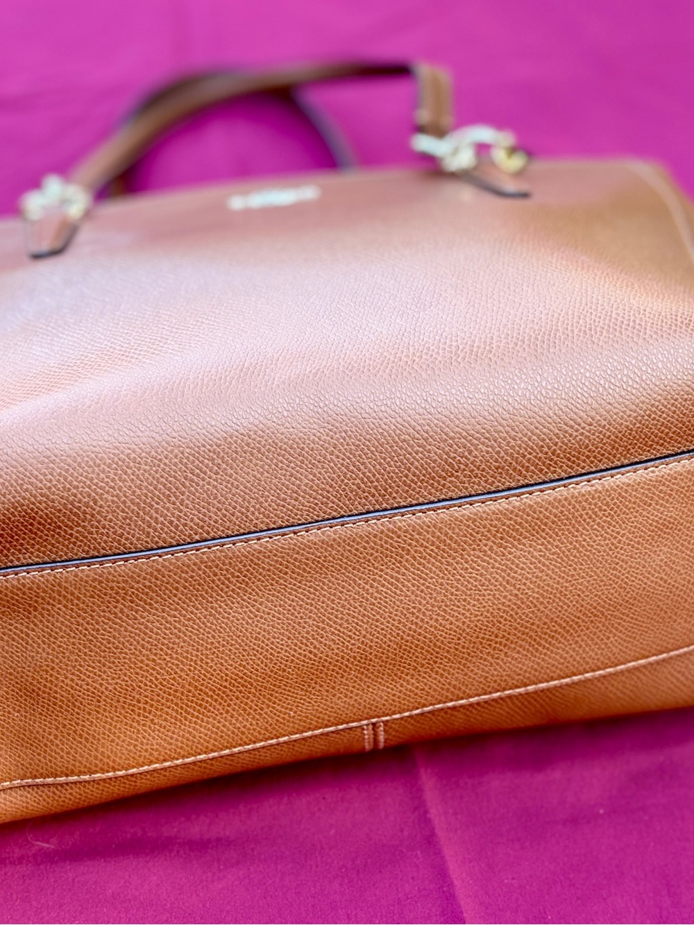 Coach Christie Carryall Brown Leather Satchel Shoulder Bag + Crossbody Strap - Picture 6 of 10